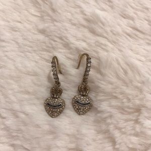 Brass colored Juicy Couture earrings